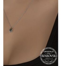 Swarovski Union Crystal Kadın Parlak Drop Gümüş Kolye