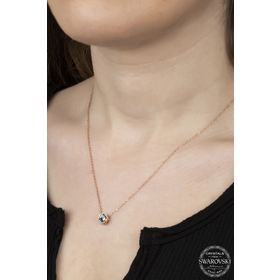 Swarovski Union Crystal Kadın Pırlanta Montür Rose Gümüş Kolye