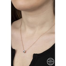 Swarovski Union Crystal Kadın Pırlanta Montür Rose Gümüş Kolye