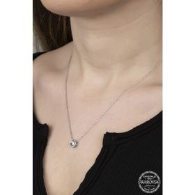 Swarovski Union Crystal Kadın Pırlanta Montür Rose Gümüş Kolye