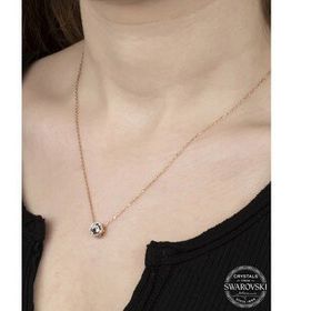 Swarovski Union Crystal Kadın Pırlanta Montür Rose Gümüş Kolye
