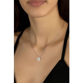 Swarovski Vav Temalı 925 Ayar Gümüş Kolye