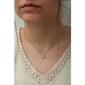 Swarovski Zirconia Baget 925 Ayar Gümüş Kolye