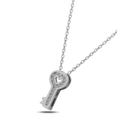 Swarovski Zirconia Kalpli 925 Ayar Gümüş Kolye