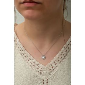 Swarovski Zirconia Kalpli 925 Ayar Gümüş Kolye