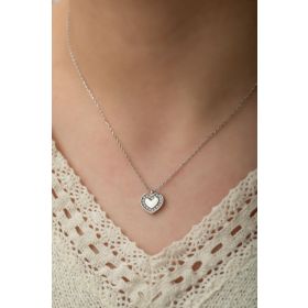 Swarovski Zirconia Kalpli 925 Ayar Gümüş Kolye