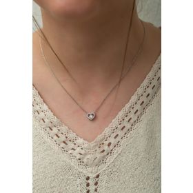 Swarovski Zirconia Kalpli 925 Ayar Gümüş Kolye