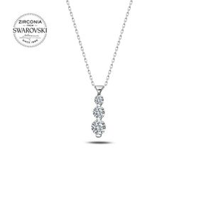 Swarovski Zirconia Taşlı 925 Ayar Gümüş Kolye