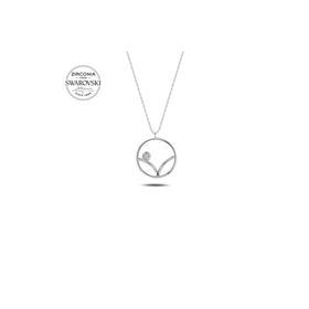 Swarovski Zirconia Taşlı 925 Ayar Gümüş Kolye