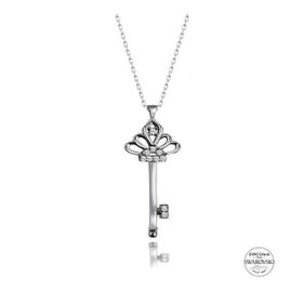 Swarovski Zirconia Taşlı Anahtar 925 Ayar Gümüş Kolye