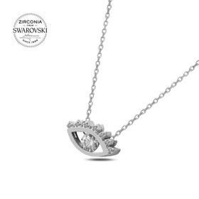 Swarovski Zirconia Taşlı Göz 925 Ayar Gümüş Kolye