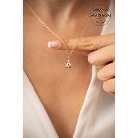 Swarovski Zirconia Taşlı Gümüş Kolye