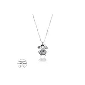 Swarovski Zirconia Taşlı Kız Çocuğu 925 Ayar Gümüş Kolye