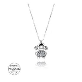 Swarovski Zirconia Taşlı Kız Çocuğu 925 Ayar Gümüş Kolye