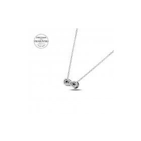 Swarovski Zirconia Taşlı Sonsuzluk 925 Ayar Gümüş Kolye