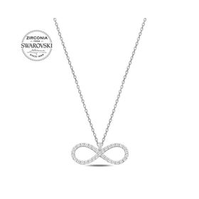 Swarovski Zirconia Taşlı Sonsuzluk 925 Ayar Gümüş Kolye