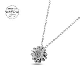 Swarovski Zirconia Taşlı Yıldız 925 Ayar Gümüş Kolye