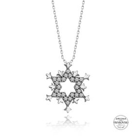 Swarovski Zirconia Taşlı Yıldız 925 Ayar Gümüş Kolye