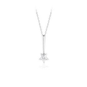 Swarovski Zirconia Taşlı Yıldız 925 Ayar Gümüş Kolye