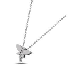 Swarovski Zirconia Taşlı Yusufçuk 925 Ayar Gümüş Kolye