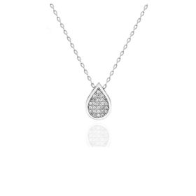 Swarovski Zirconia Tektaş Sonsuz Damla 925 Ayar Gümüş Kolye