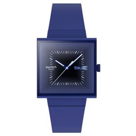 Swatch SO34N700 Squarely Blacklight Kol Saati