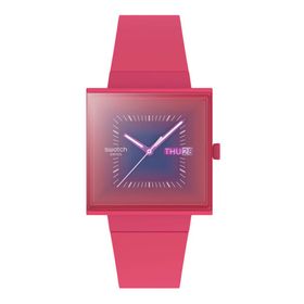 Swatch SO34R700 Squarely Berry Unisex Kol Saati