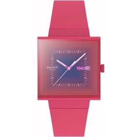 Swatch SO34R700 Squarely Berry Unisex Kol Saati