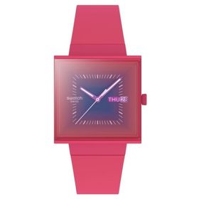 Swatch SO34R700 Squarely Berry Unisex Kol Saati