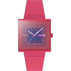 Swatch SO34R700 Squarely Berry Unisex Kol Saati