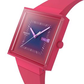 Swatch SO34R700 Squarely Berry Unisex Kol Saati