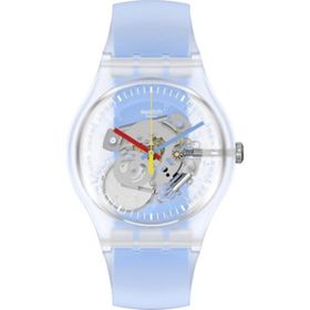 Swatch SUOK156 Clearly Blue Striped Unisex Kol Saati