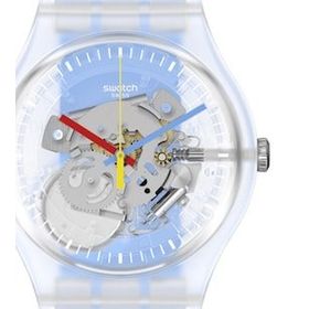 Swatch SUOK156 Clearly Blue Striped Unisex Kol Saati