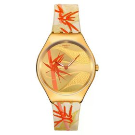 Swatch SYXZ105 Golden Red Bamboo Kadın Kol Saati