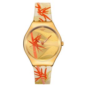 Swatch SYXZ105 Golden Red Bamboo Kadın Kol Saati
