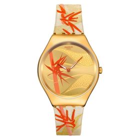 Swatch SYXZ105 Golden Red Bamboo Kadın Kol Saati