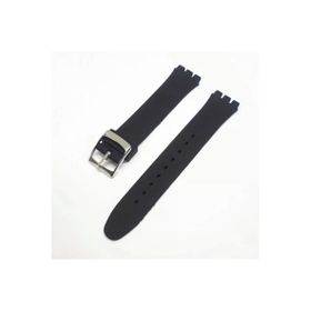Swatch Uyumlu Slikon Siyah 17 mm Saat Kordonu