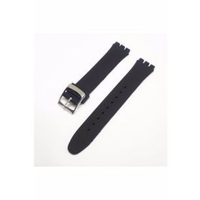 Swatch Uyumlu Slikon Siyah 17 mm Saat Kordonu