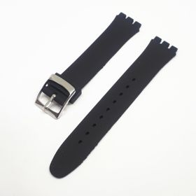Swatch Uyumlu Slikon Siyah 17 mm Saat Kordonu