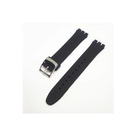 Swatch Uyumlu Slikon Siyah 17 mm Saat Kordonu