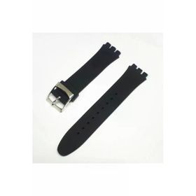 Swatch Uyumlu Slikon Siyah 19 mm Saat Kordonu