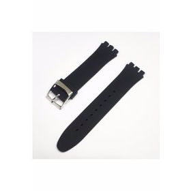 Swatch Uyumlu Slikon Siyah 19 mm Saat Kordonu