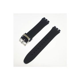 Swatch Uyumlu Slikon Siyah 19 mm Saat Kordonu