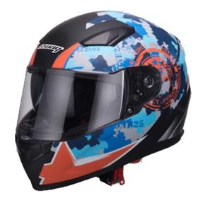 Sway 816 Full Face Siyah Mavi Motosiklet Kaskı