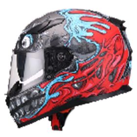 Sway 816 Mat Teeth Red Full Face Motosiklet Kaskı