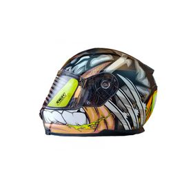 Sway 816 Road Silver Whole Full Face Gri Motosiklet Kaski