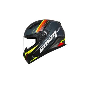 Sway 816 Road Silver Whole Full Face Gri Motosiklet Kaski