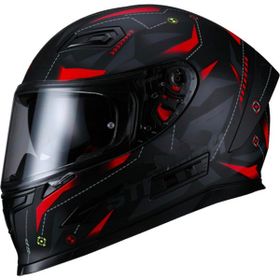 Sway 817 Intercepor Full Face Kırmızı Siyah Motosiklet Kaskı