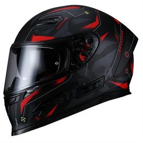 Sway 817 Intercepor Full Face Kırmızı Siyah Motosiklet Kaskı