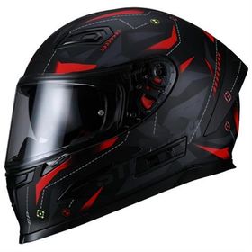 Sway 817 Intercepor Full Face Kırmızı Siyah Motosiklet Kaskı